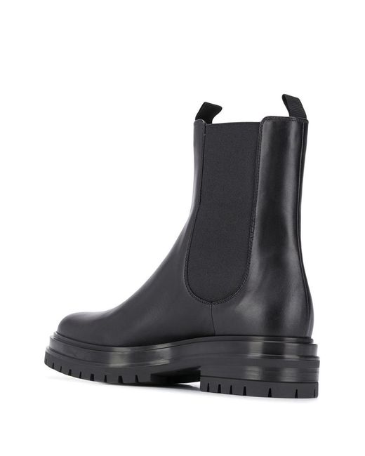 Gianvito Rossi Black Chester Leather Boots