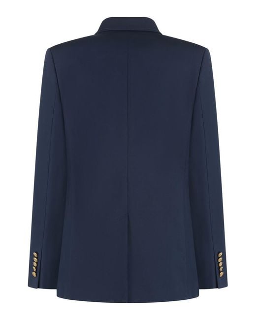 Gucci Blue Cotton Double-Breasted Blazer