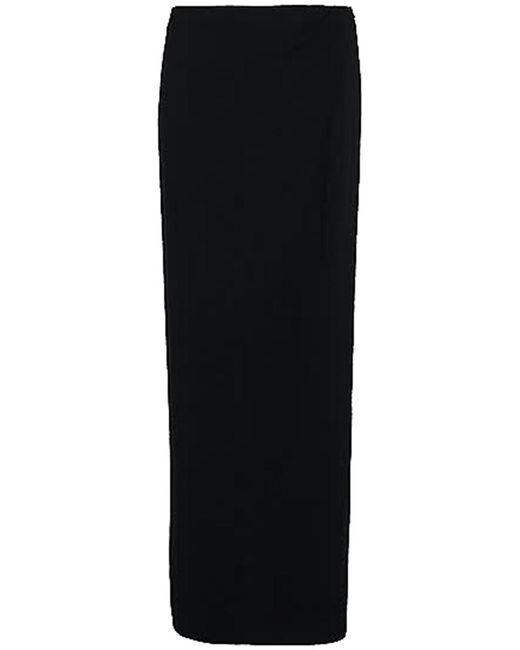 Calvin Klein Black Stretch Crepe Maxi Skirt