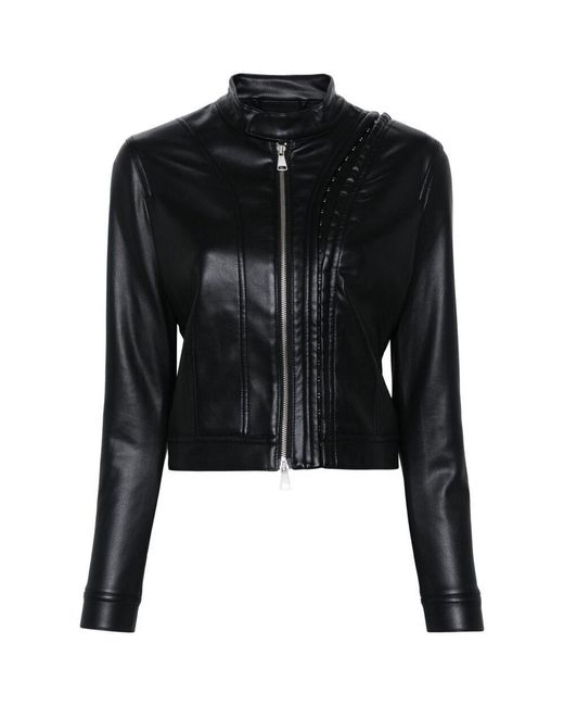 Y. Project Black Leather Outerwears