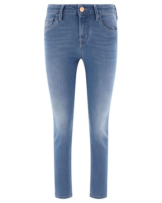 Jacob Cohen Blue Kimberly Cropped Jeans