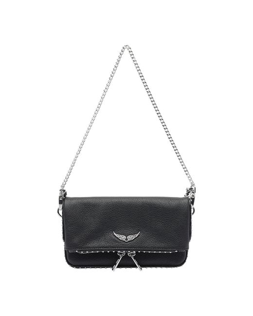 Zadig & Voltaire Black Nano Rock Studs Shoulder Bag