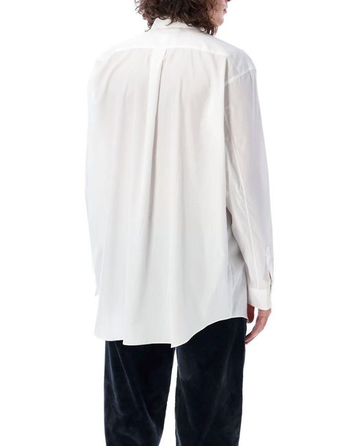 Comme des Garçons White Big Croco Lacoste Shirt for men