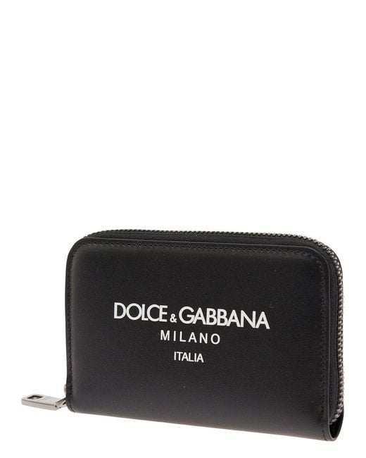 Dolce & Gabbana Black Leather Continental Wallet for men