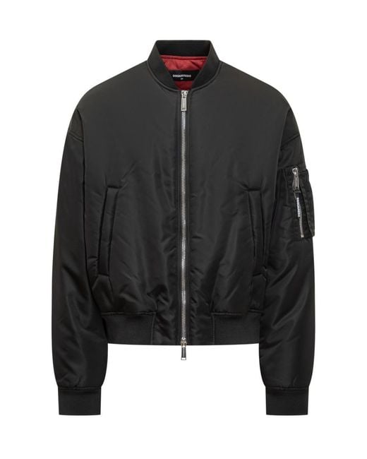 DSquared² Black Bomber Jacket for men
