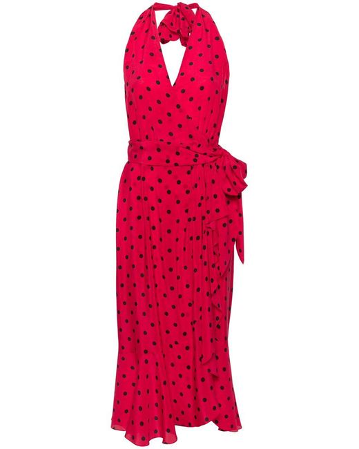 Moschino Red Polka Dot Dress