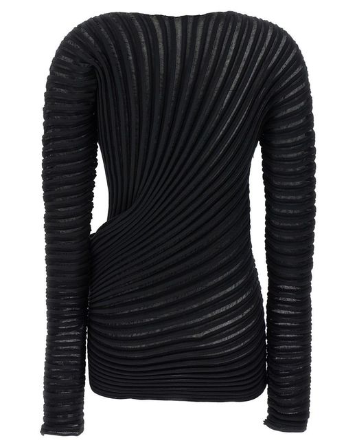 Issey Miyake Black 'stream' Top