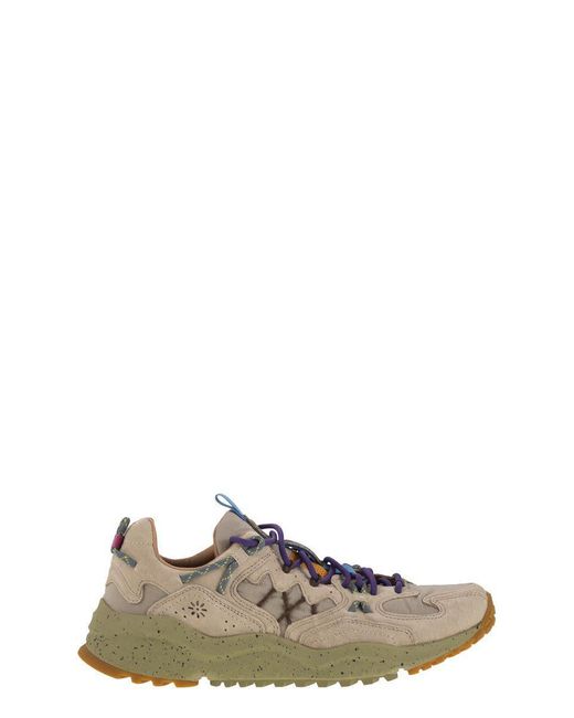 Flower Mountain Brown Yamabushi - Sneakers In Suede And Technical Fabric