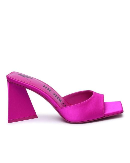 The Attico Pink 'devon 8' Fuchsia Satin Sandals