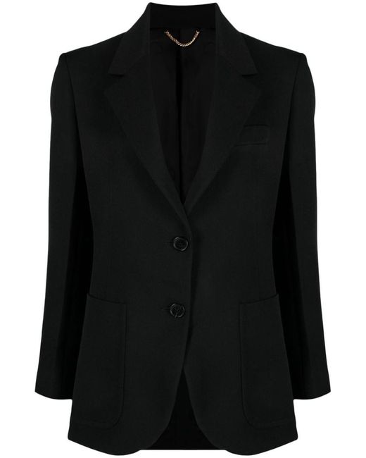 Victoria Beckham Black Victoria Beckham Wool Blend Single-breasted Jacket