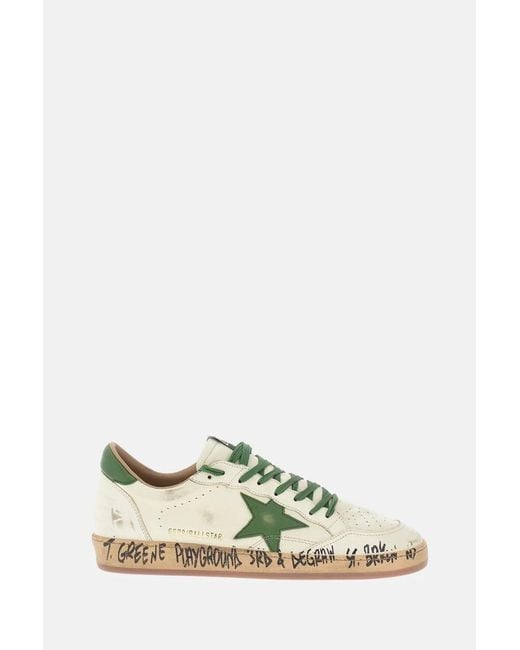 Golden Goose Deluxe Brand White "Ball Star" Sneakers for men