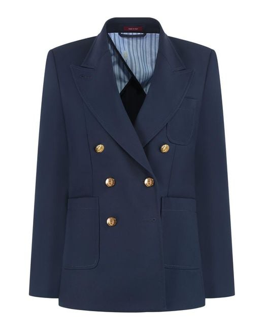Gucci Blue Cotton Double-Breasted Blazer