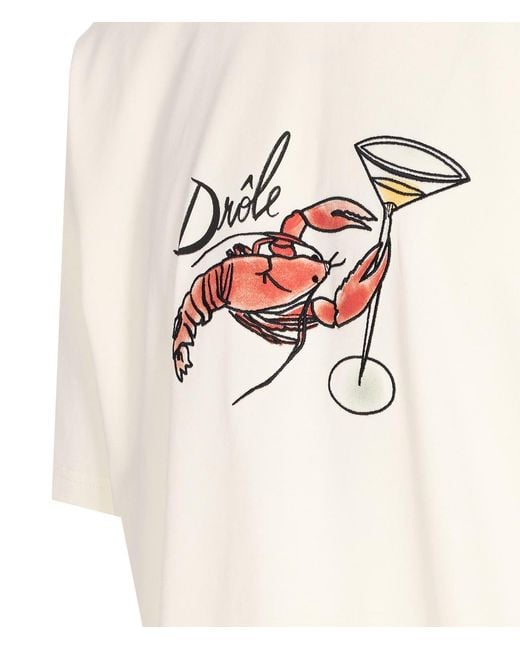 Drole de Monsieur White T-Shirts And Polos for men