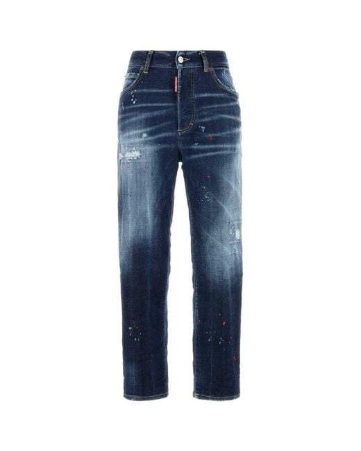 DSquared² Blue Dsquared Stretch Denim Boston Jeans