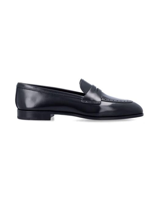 Church's Blue Onyx Fumé Polished Leather Loafer