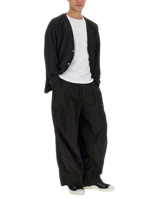 Needles Black Cardigan With Logo for men