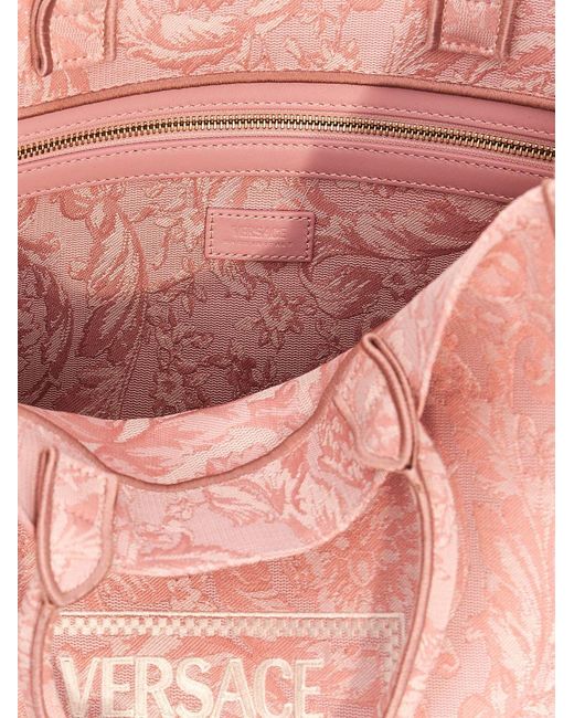Versace Pink Athena Barocco Tote Bag
