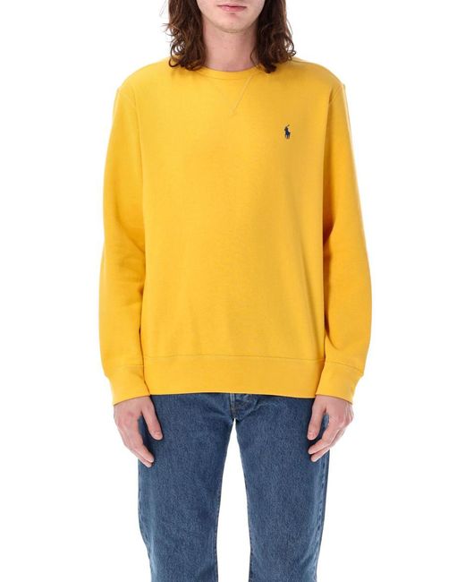 Polo Ralph Lauren Yellow Classic Crewneck Sweatshirt for men