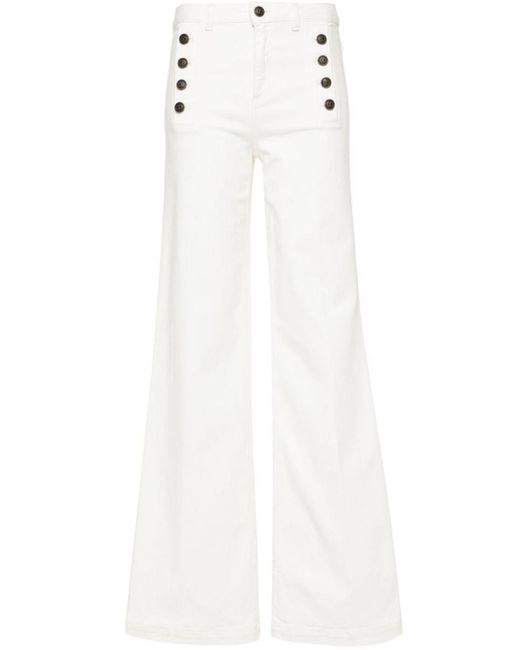 Twin Set White High Waisted Jeans