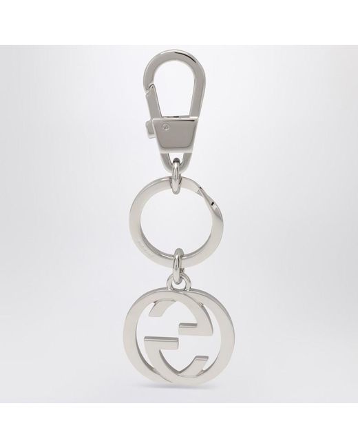 Gucci White Gg Keychain for men