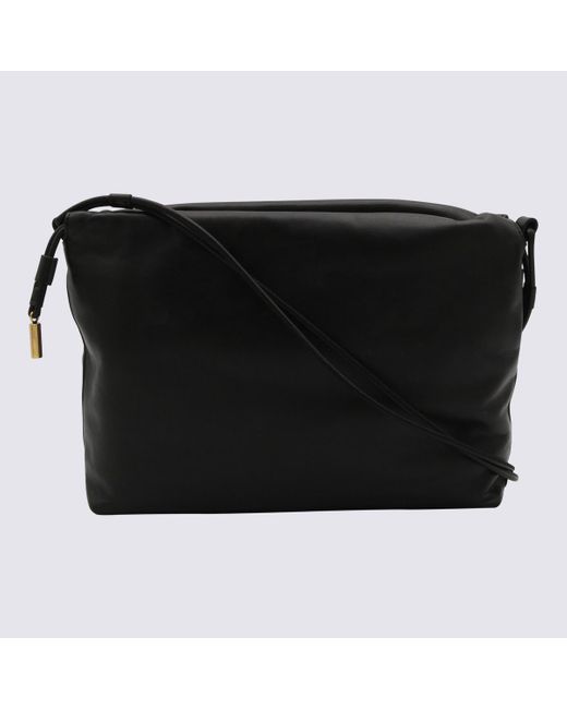 The Row Black Leather Angy Crossbody Bag