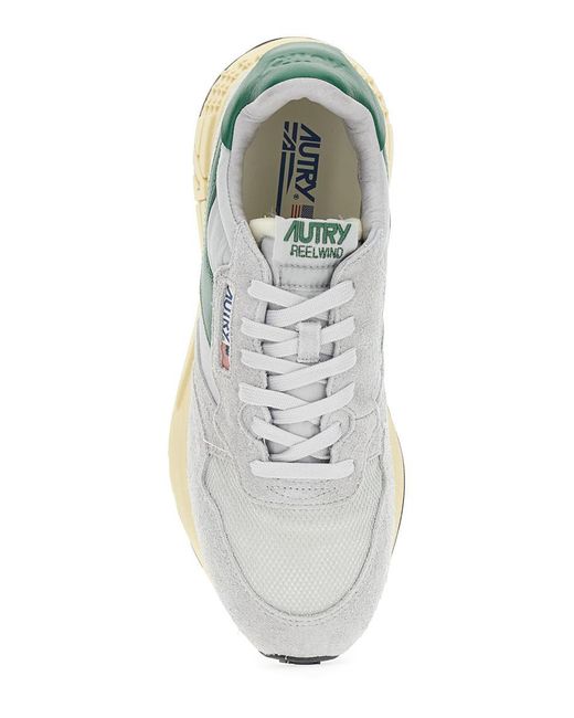 Autry White 'Reelwind Super Vintage' Sneakers With Logo Patch On The Tongue And Contrasting Heel for men