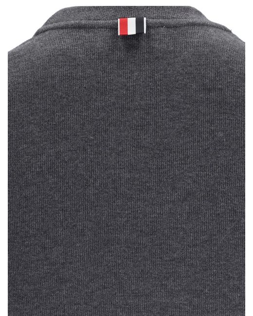 Thom Browne Black Short Sleeve Sweater
