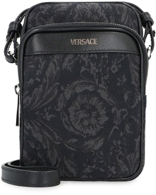Versace Black Athena Crossbody Bag for men
