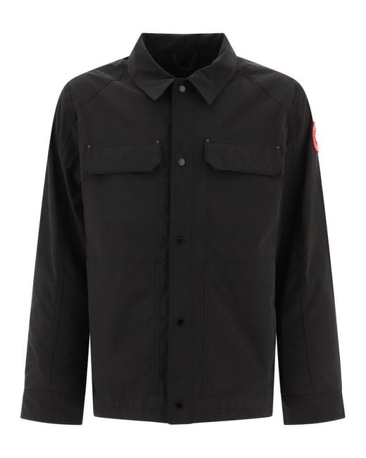 Canada Goose Black "Burnaby Chore" Overshirt Jacket for men