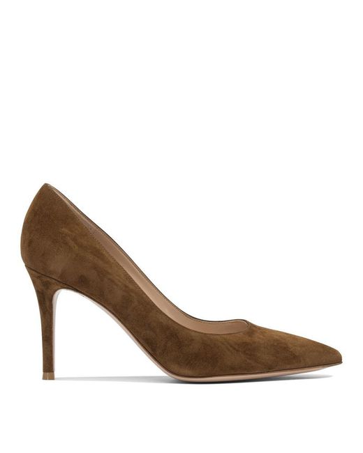 Gianvito Rossi Brown "Gianvito 85 Mm" Pumps