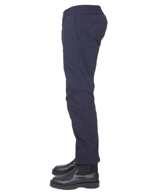 C P Company Blue Pants With Elastic Waistband for men