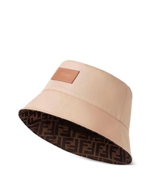 Fendi Natural Logo Bucket Hat for men