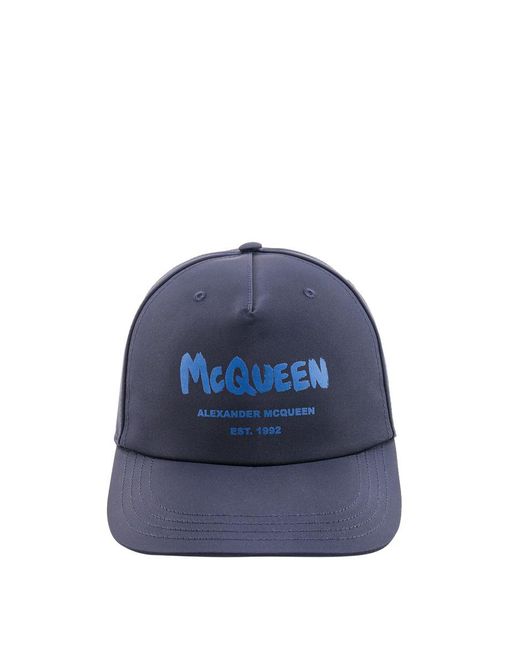 Alexander McQueen Blue Hat for men