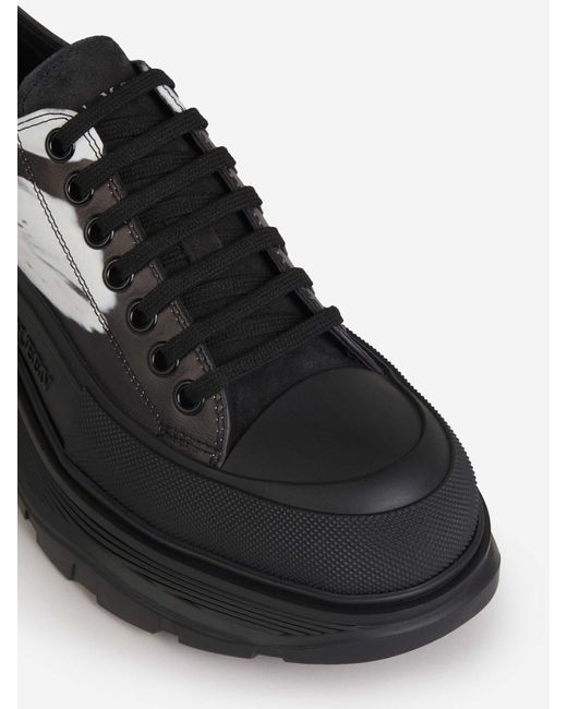 Alexander McQueen Black Sneakers Tread Slick Lace Up for men