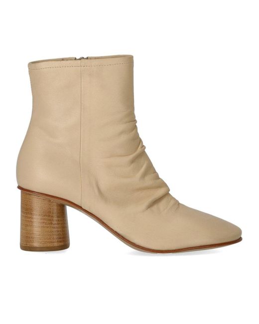 Elena Iachi Natural Charme Ecrú Heeled Ankle Boot