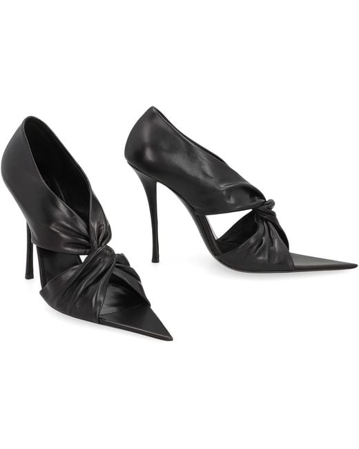Saint Laurent Black Malika Heeled Sandal
