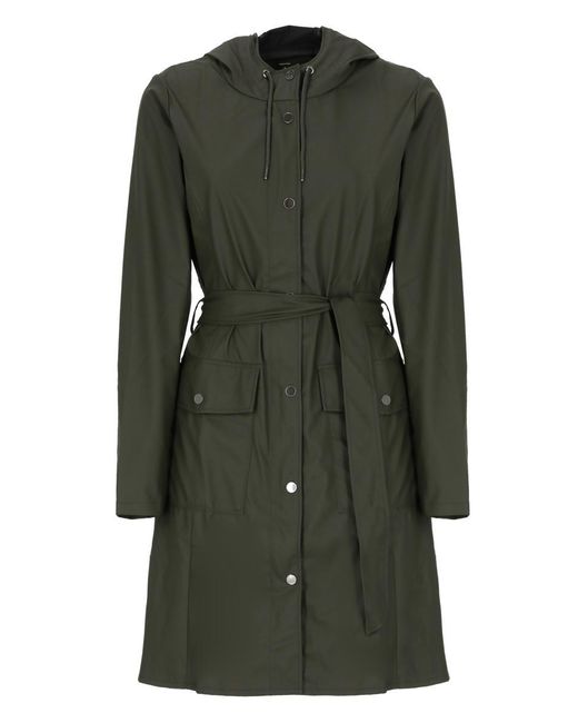 Rains Green Coats & Jackets