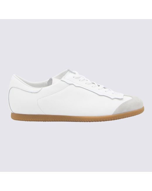 Maison Margiela White Leather Featherlight Sneakers for men