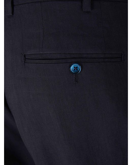 Isaia Blue Suit "gregory" In Wool for men