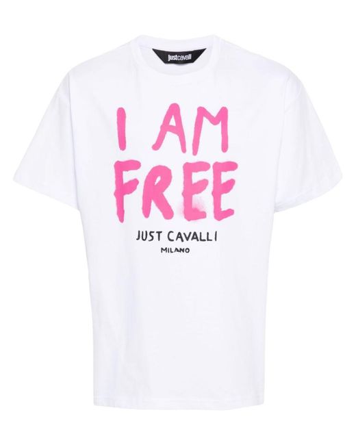Just Cavalli Pink T-shirts And Polos for men