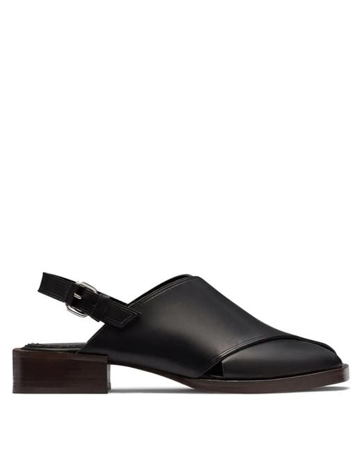 サンダル・ミュール Lemaire CROSS PUMP SANDALS Lemaire Cross Sandals in Black | Lyst