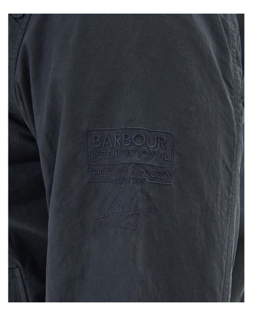 Barbour Black International Rectifier Harrington Blue Jacket for men