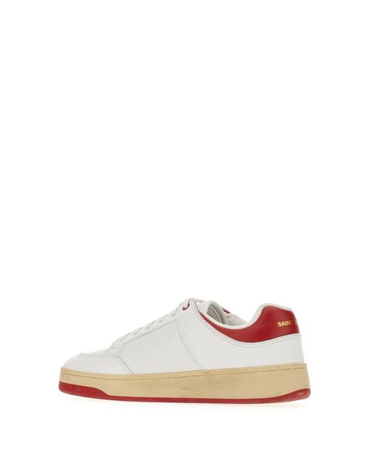 Saint Laurent White Sl/61 Leather Sneaker for men