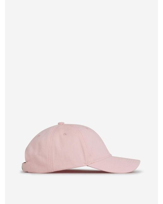 Acne Pink Cotton Logo Cap