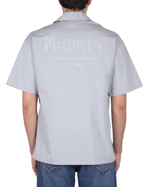Alexander McQueen Blue Pijama Shirt for men