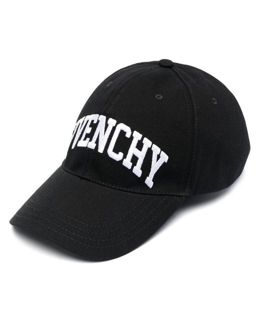 Givenchy Black Varsity Logo Cap for men
