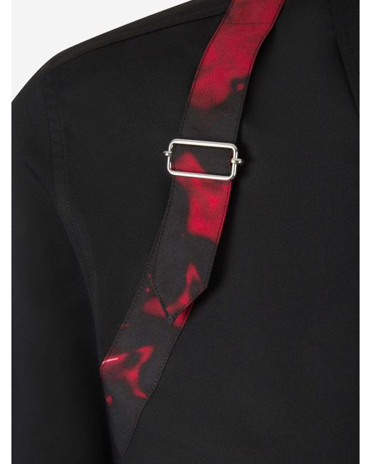 Alexander McQueen Black Cotton Harness Shirt for men