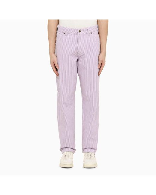Dickies Purple Lilac Striped Trousers for men