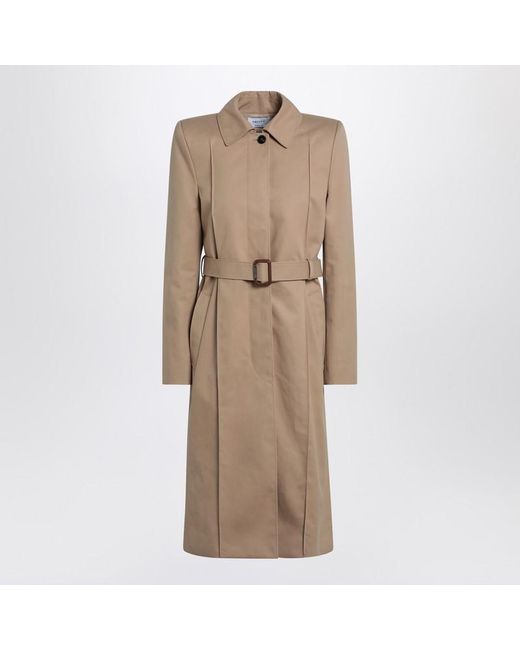 Alexander McQueen Natural Trench Jacket With Belt