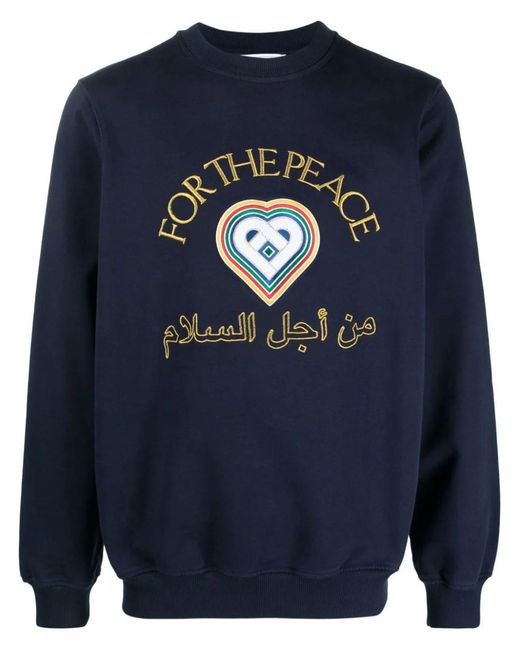 Casablancabrand Blue For The Peace Cotton Sweatshirt for men